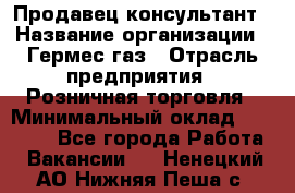 Продавец-консультант › Название организации ­ Гермес-газ › Отрасль предприятия ­ Розничная торговля › Минимальный оклад ­ 45 000 - Все города Работа » Вакансии   . Ненецкий АО,Нижняя Пеша с.